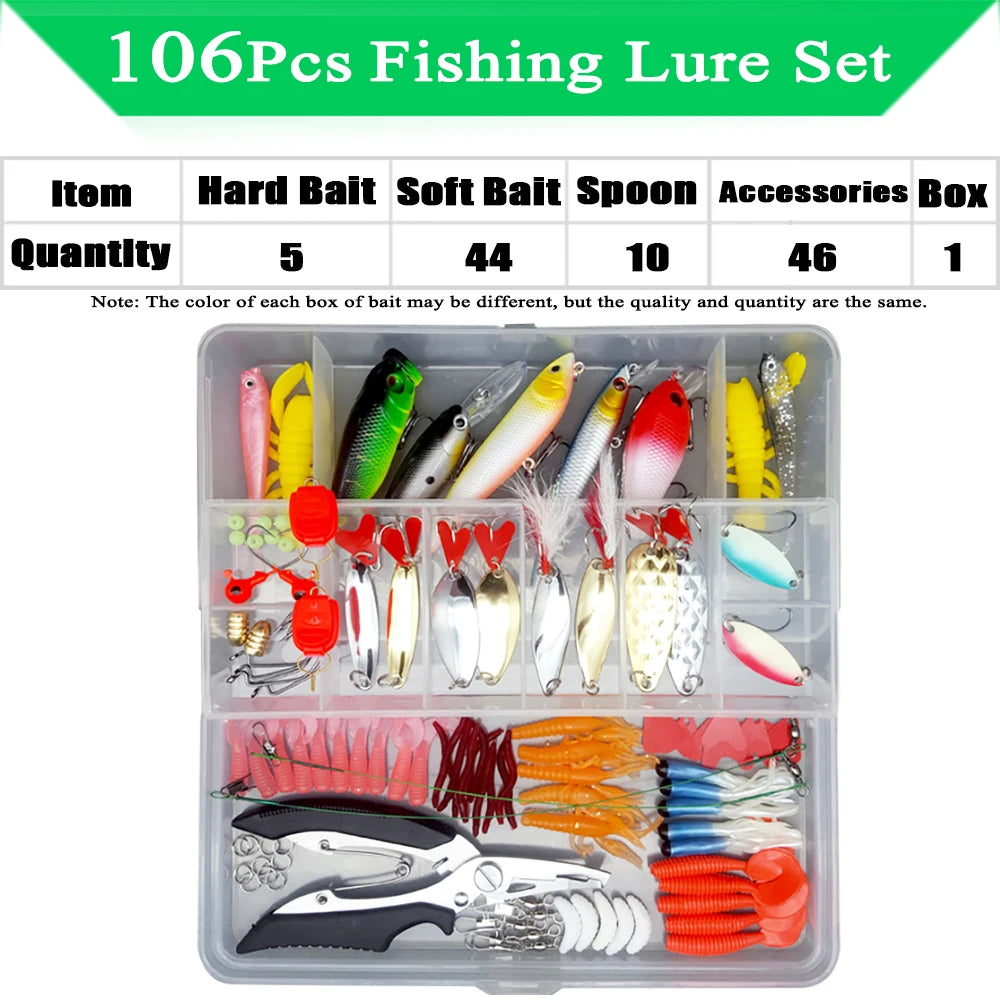 Fishing Lure Kit Soft and Hard Bait