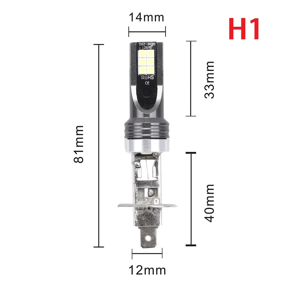 2Pcs 9005 9006 LED Headlight H11 H8 H9 H10 H1 H3