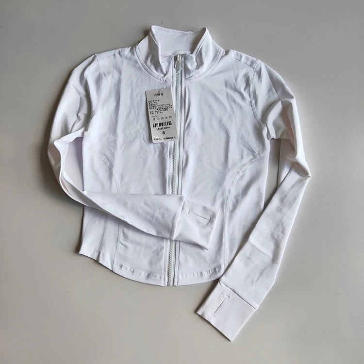 Women Sports Jacket  Running Sport Coat Long Sleeve Fitnes Tops