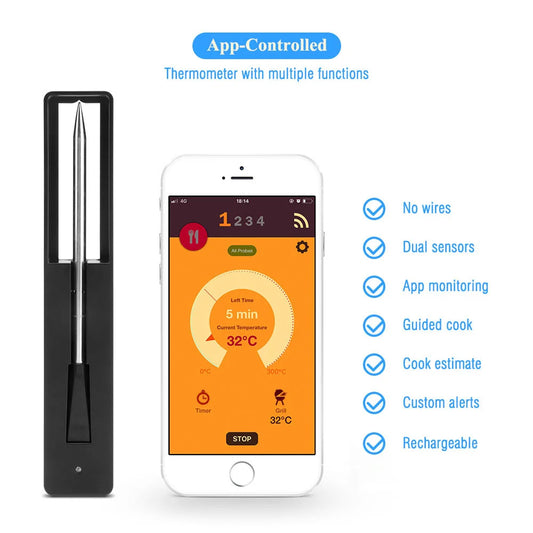 Vlees Voedsel Steak Thermometer Draadloos Digitaal