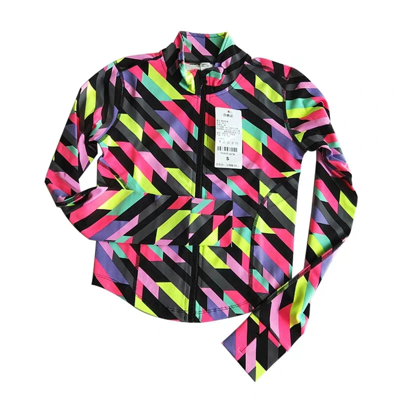 Women Sports Jacket  Running Sport Coat Long Sleeve Fitnes Tops