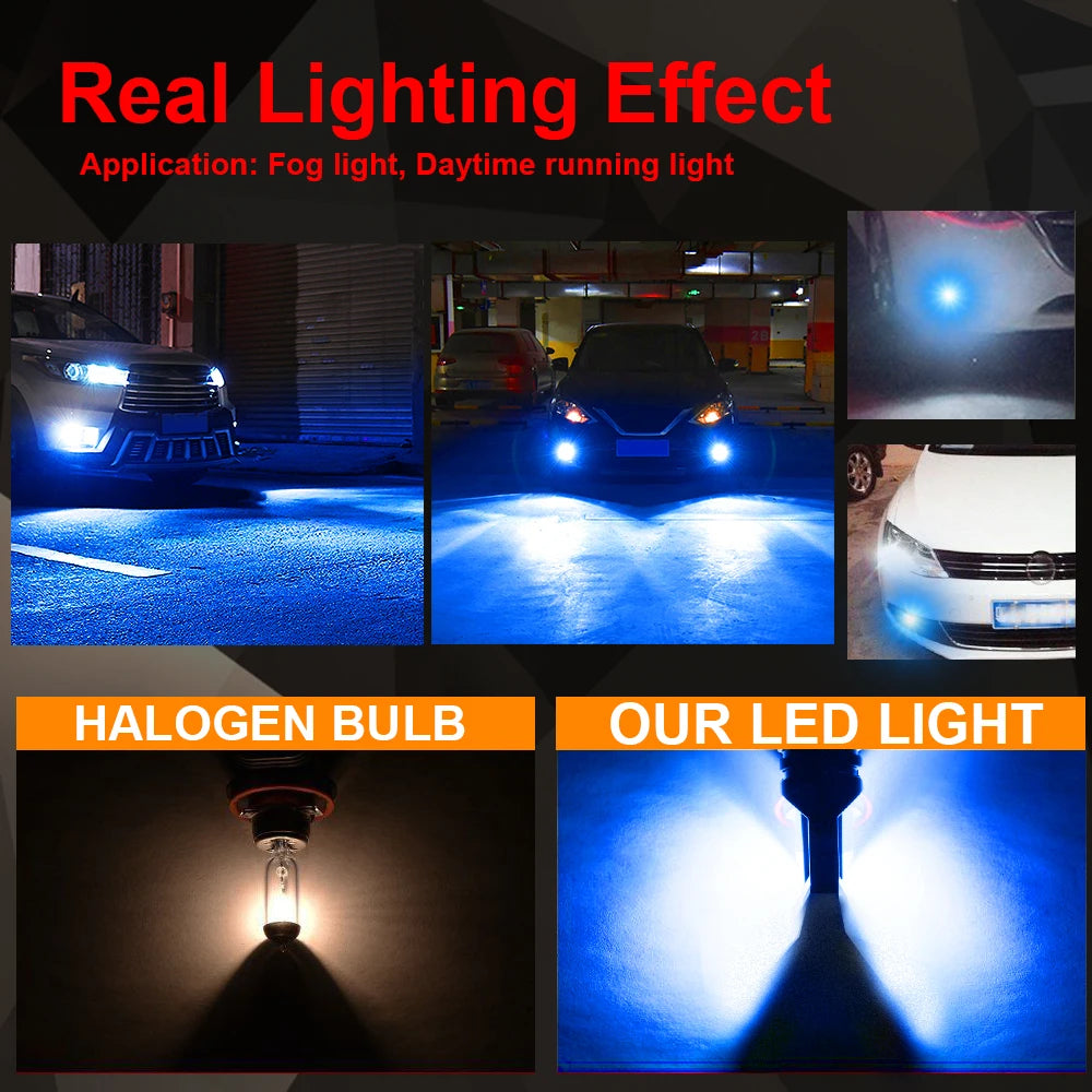 2Pcs 9005 9006 LED Headlight H11 H8 H9 H10 H1 H3