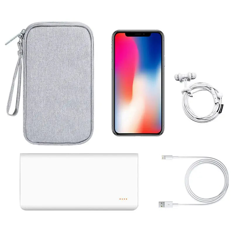 Durable Polyester Power Bank Pouch Storage Bag Mini Protable