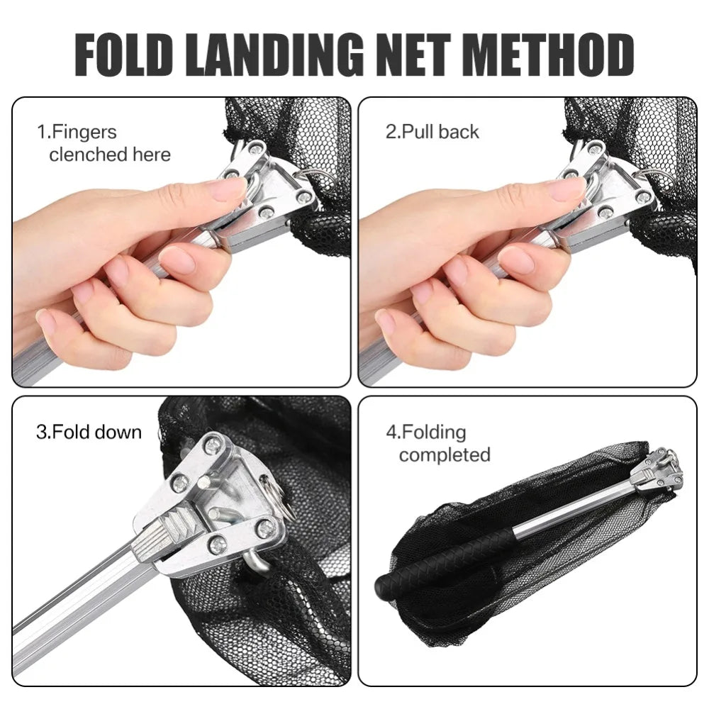 190cm 92cm 55cm Telescopic Landing Net Folding Fishing Pole