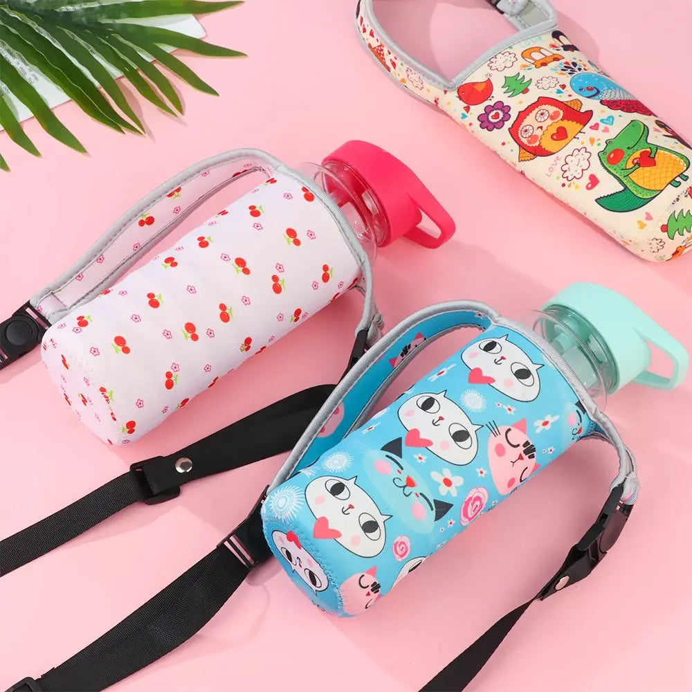 1Pcs Sport Water Bottle Cover Case with Shoulder