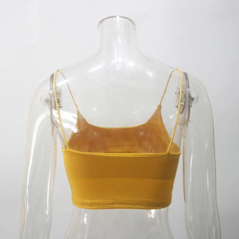 Dames Zomer Camisole Crop Tops Mouwloos