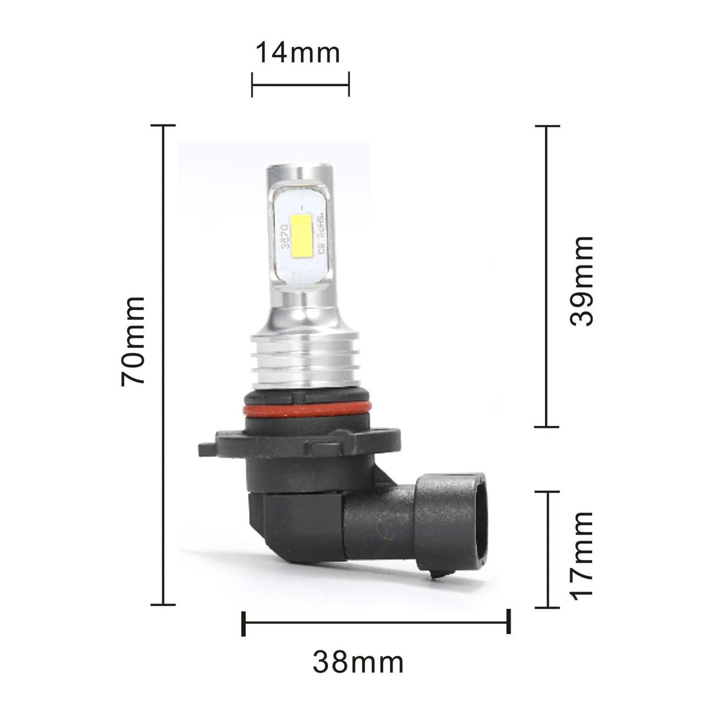 2Pcs H7 H4 Led Super Bright CSP Car Fog Light Bulbs