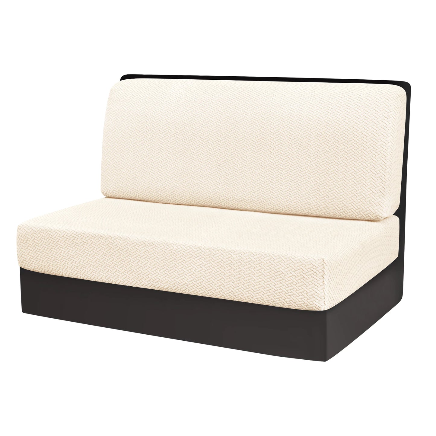 2Pcs RV Dinette Sofa Covers Solid Color Elastic Protective