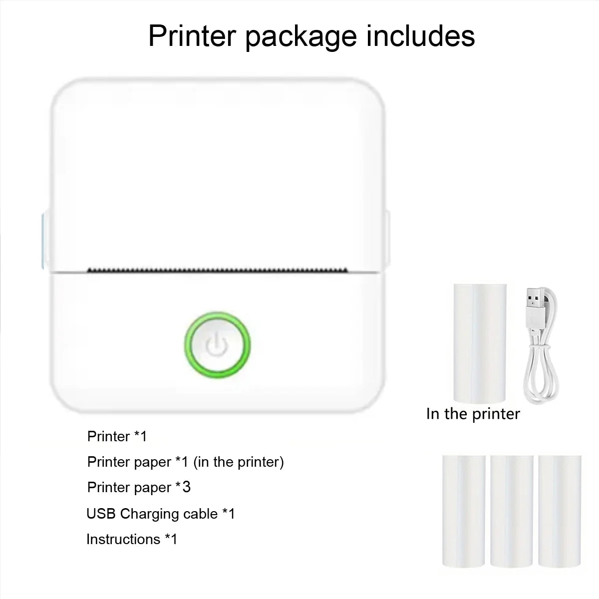 Mini Printer, Inkless Sticker Maker,