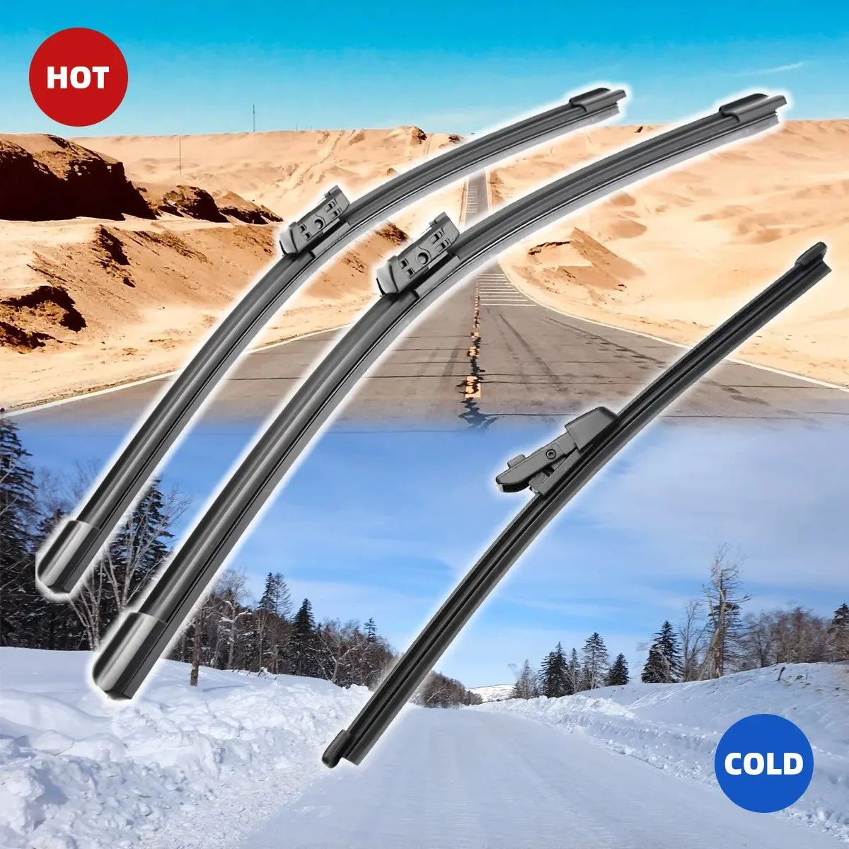 3PCS For VW Up 2011-2020 24"+16"+10" Front Rear Wiper
