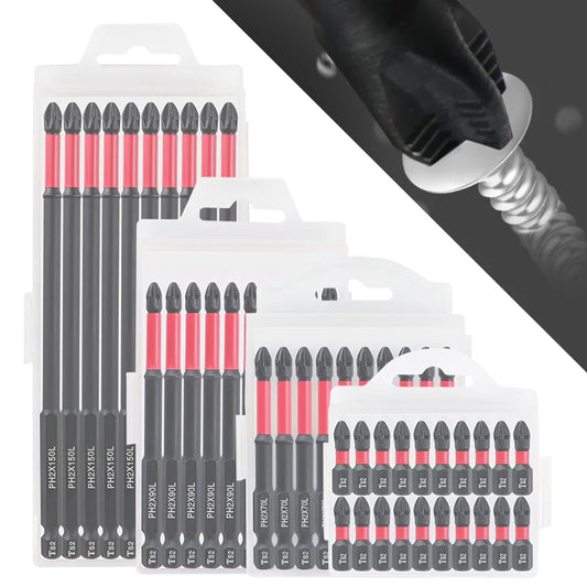 6/12 Pcs Magnetic Screwdriver Bits Non-slip Shockproof