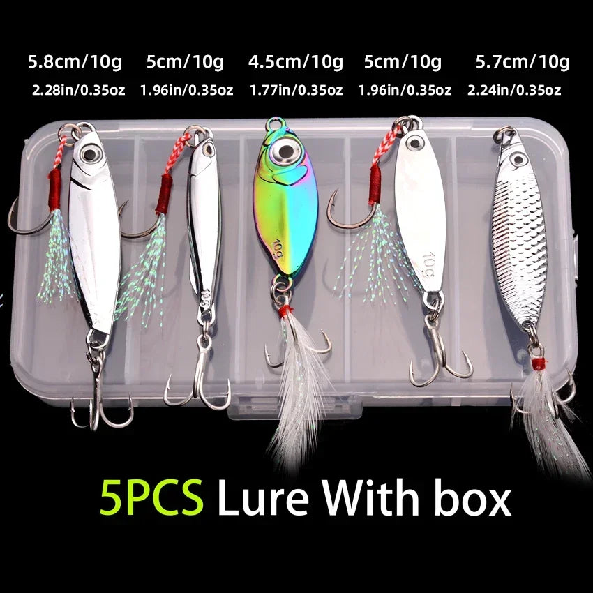 5pcs/lot Wobbler lures 3g/10g/15g Metal Vib Fishing