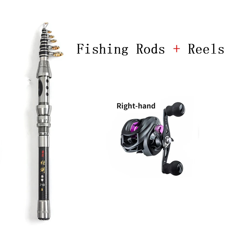 Fishing Rod Combo 1.5-2.4M Telescopic Fishing Rod