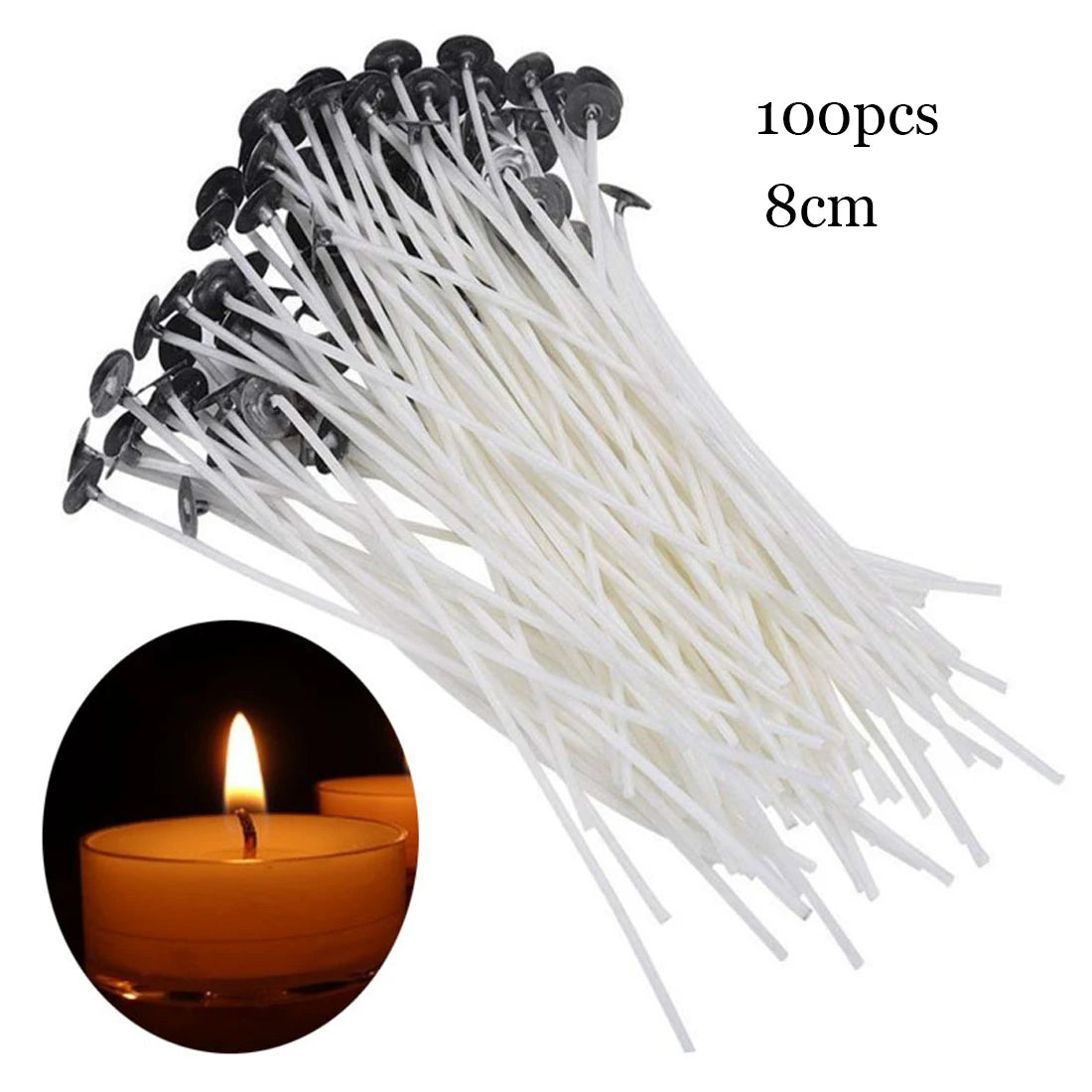 Smokeless Candle Wicks 2.6-20cm Pre-Waxed