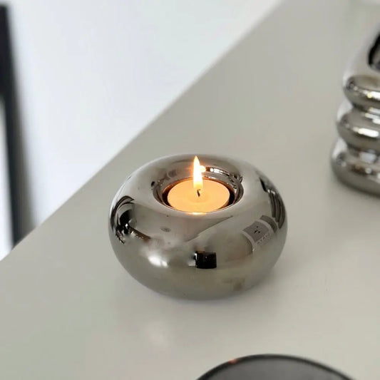 Crafts Ceramic Candle Holder Modern Decorative