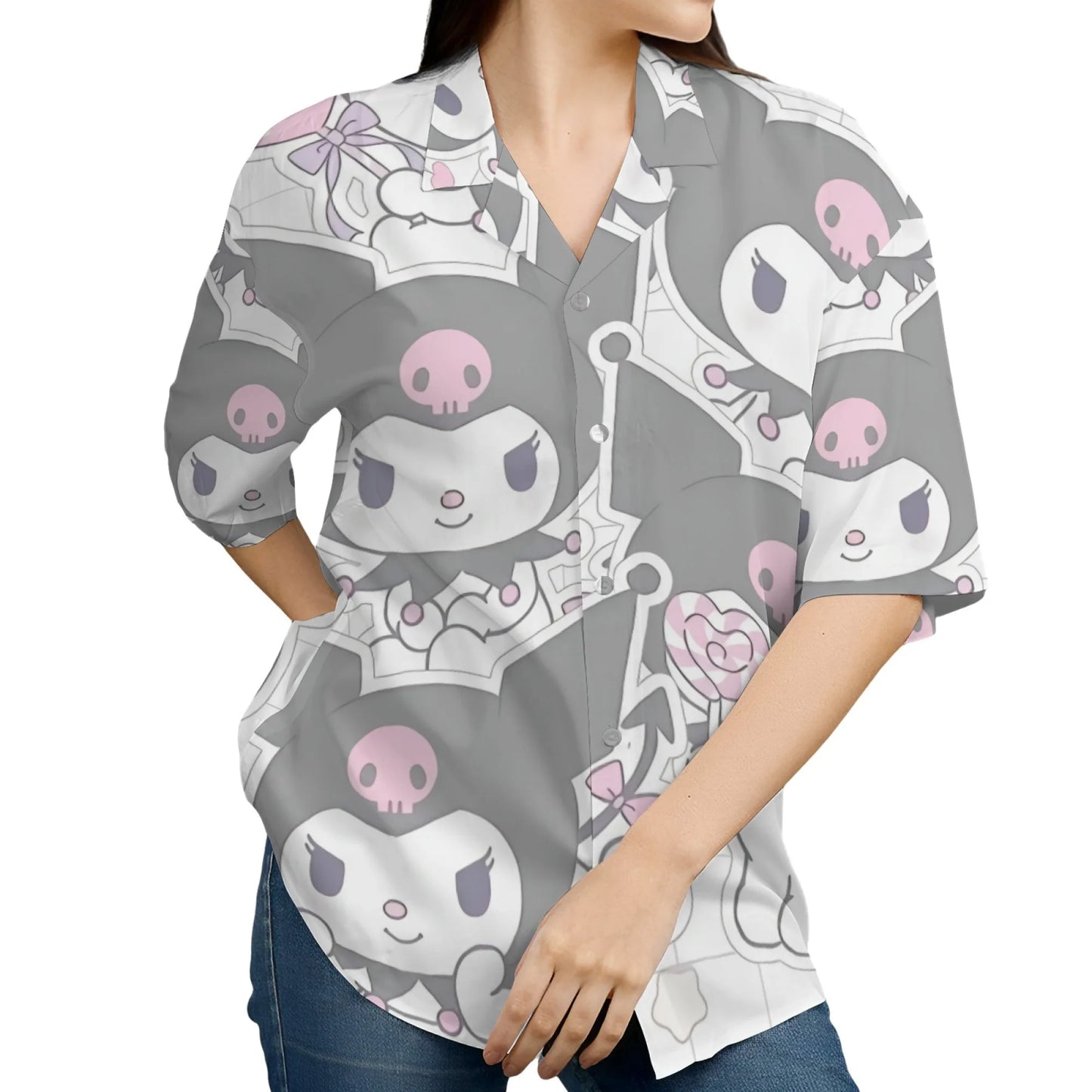 Kuromi Shirts Graphic T Shir Woman Clothes Kuromi Shirt
