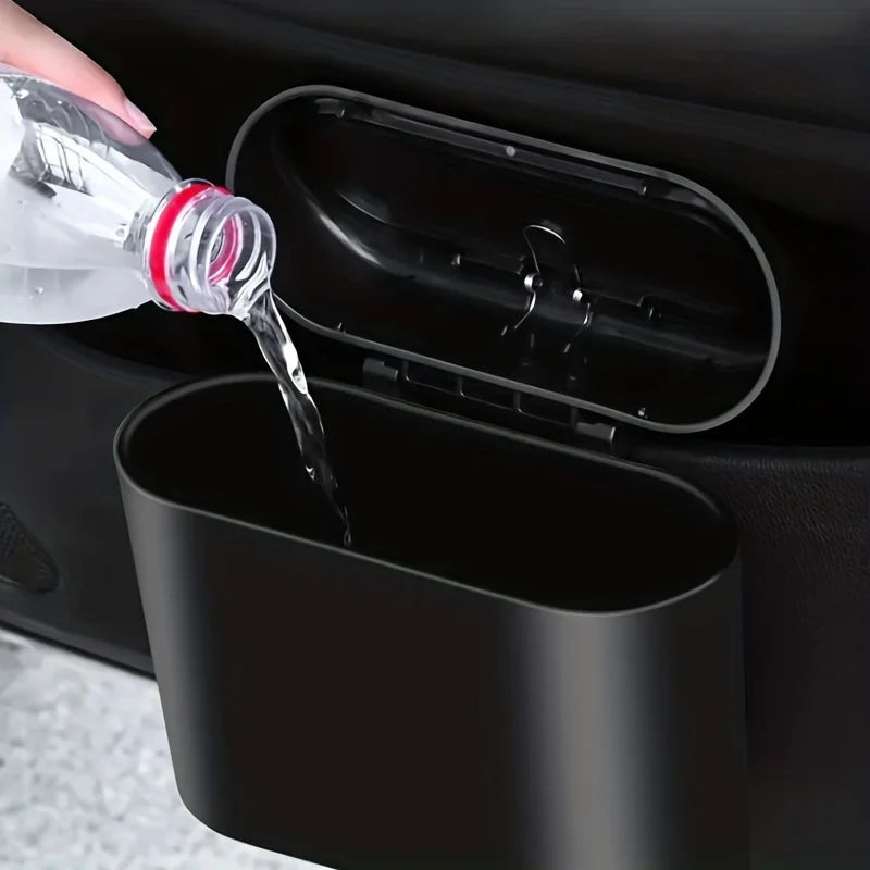 1pc Car Trash Can - Mini Garbage Bin and Organizer