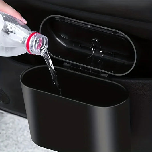 1pc Car Trash Can - Mini Garbage Bin and Organizer