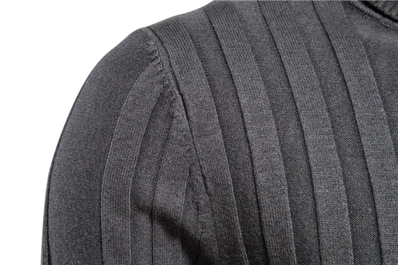 Sweater Autumn New Men's Turtleneck Casual Knitted Warm Bottoming Shirt Men's Solid Color Pullover