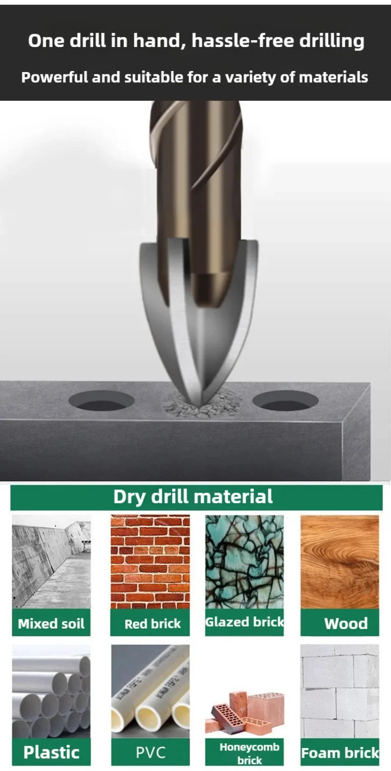7PCS/SET 3-12mm Four-Flute Sawtooth Drill Bit