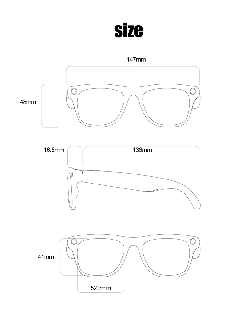 Xiaomi 4k Hd Ai Smart Glasses Camera Wearable Mini Camera