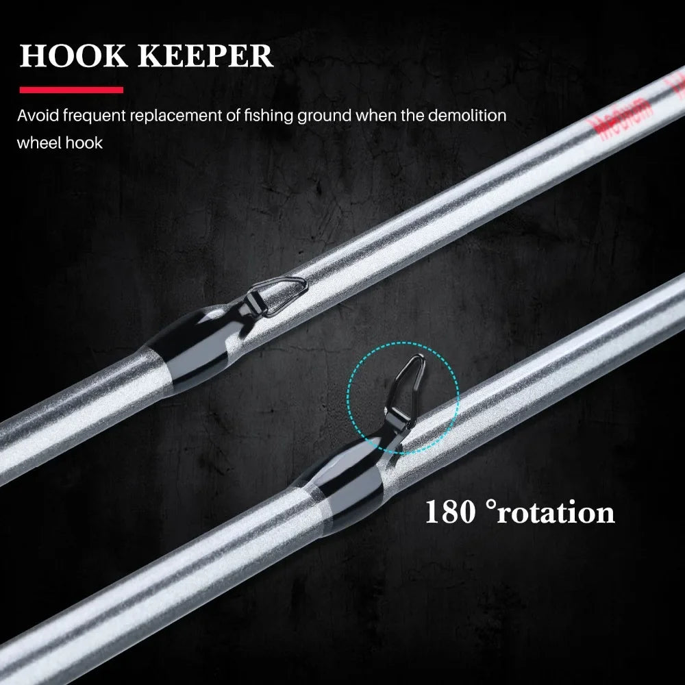 Sougayilang 5 Sections 2.1m Spinning Casting Fishing Rods