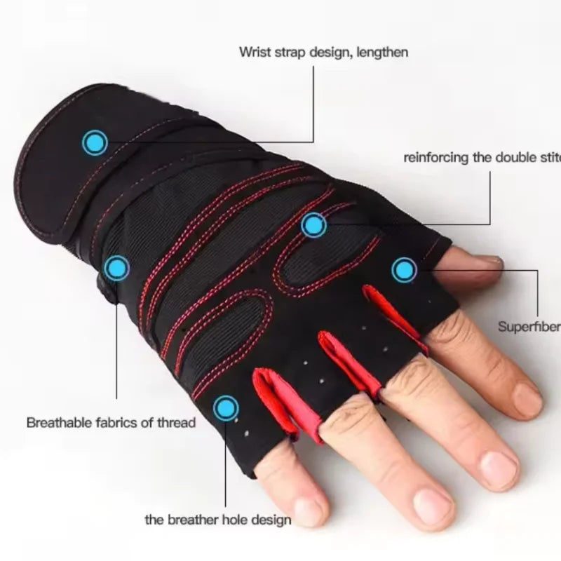 Cycling Gloves Gloves Half Finger Gloves Anti-Slip Shock-Absorbing