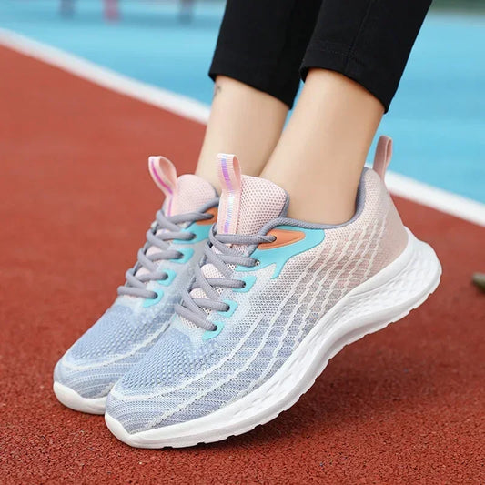 Women's Sports Shoes Spring 2025 New Knitted Casual Fashionable