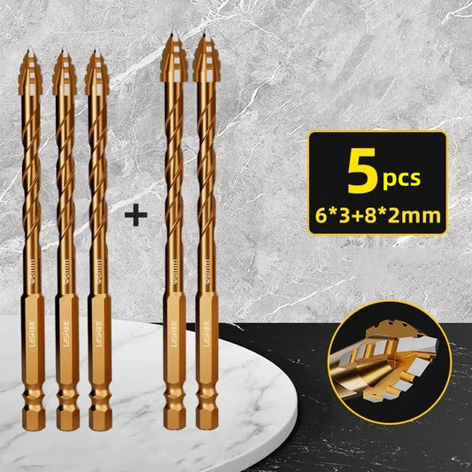 Upgraded four-edged sawtooth drill bit for tile drilling and concrete special electric drill ultra-high hardness drill bit