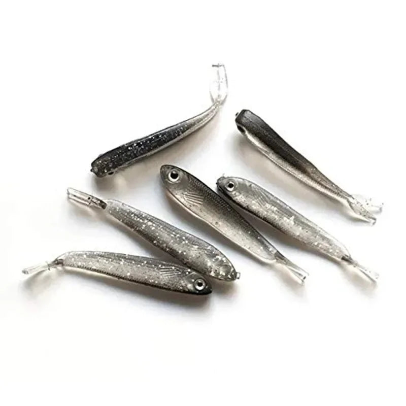 Soft Bait Fish Swimbait Fork Tail With Hook& Without Hooks Fishing