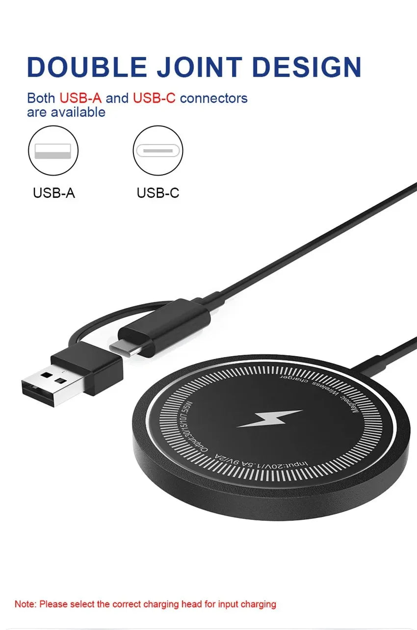 30w Magnetic Wireless Charger Pad for Macsafe iPhone 15 14 13 12 Pro
