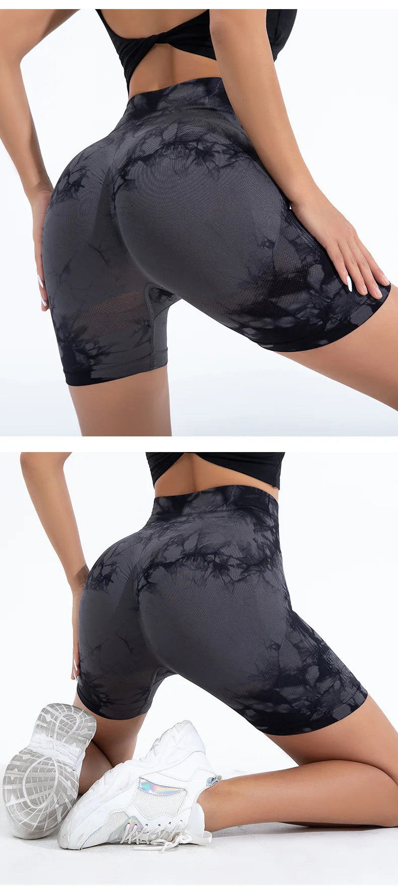 Summer Women High Waist Butt Lift Shorts Leggings