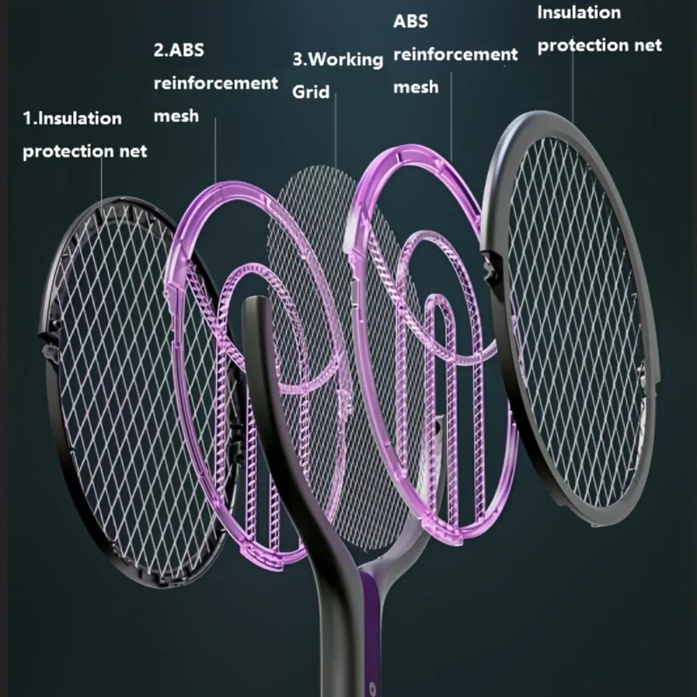 USB Rechargeable 2 in 1 Extendable Mosquito Swatter