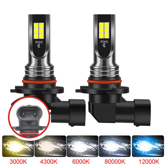 2Pcs 9005 9006 LED Headlight H11 H8 H9 H10 H1 H3