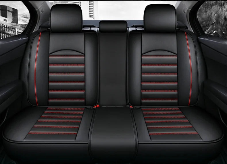 All Season Genuine Leather Full Coverage 5-Seater Car Seat Covers Summer Ready Universal Fit for Cars SUVs Trucks Premium Auto