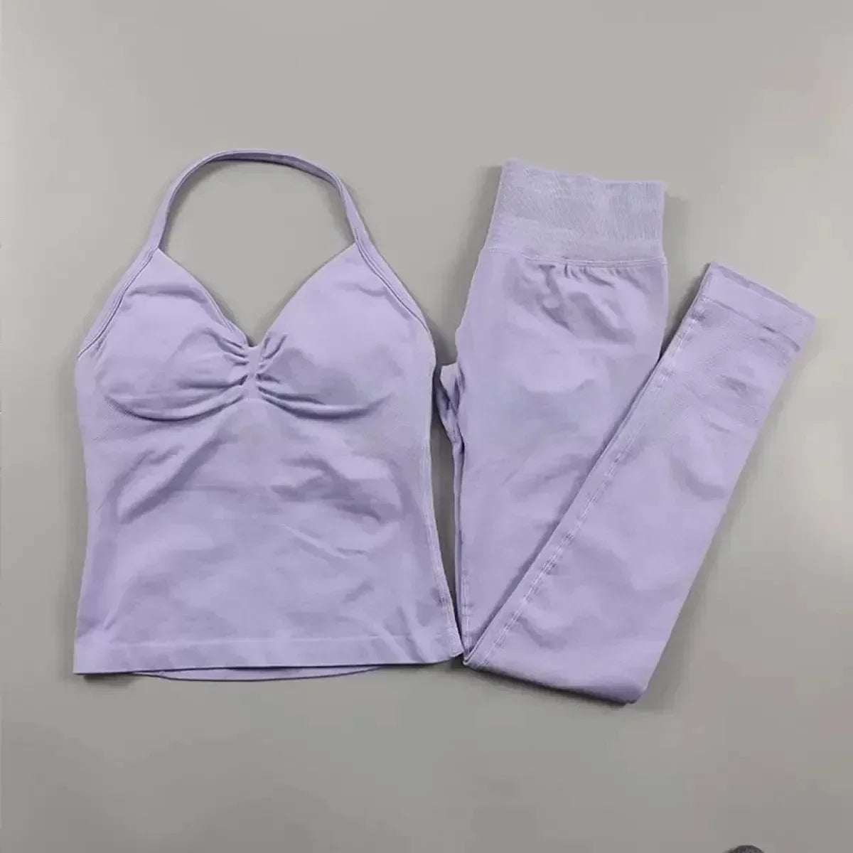 Fitness Girl Yoga Ladies 2-piece Set Long Neck Halter