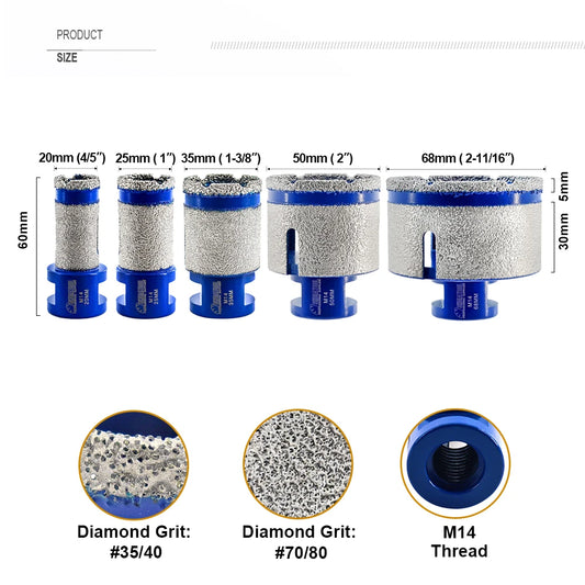 SHDIATOOL Diamond Drilling Finger Milling Bits Dia