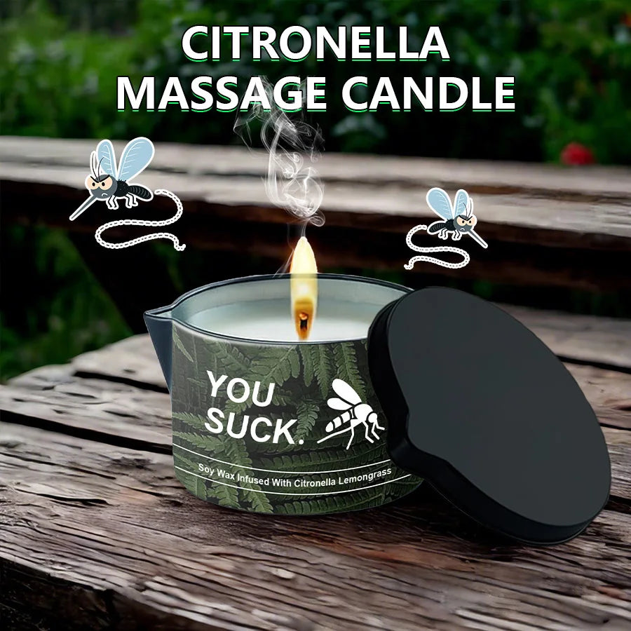 1pcs Citronella Scented Candle,Massage Oil Candle