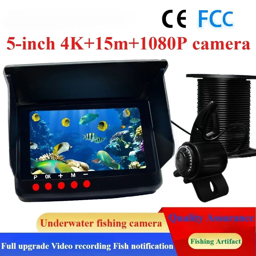 5-inch 4K underwater fishing camera