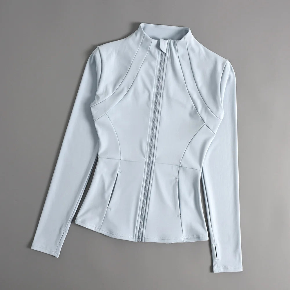 Sports Coat Women's Shirt Yoga Slim Long Sleeve