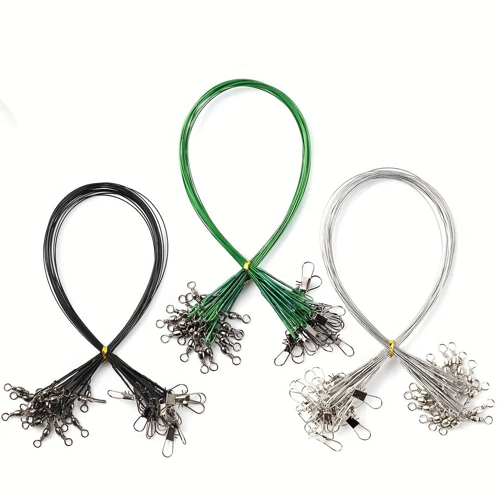 20pcs 15/20/30cm Stainless Steel Wire Leader Fishing