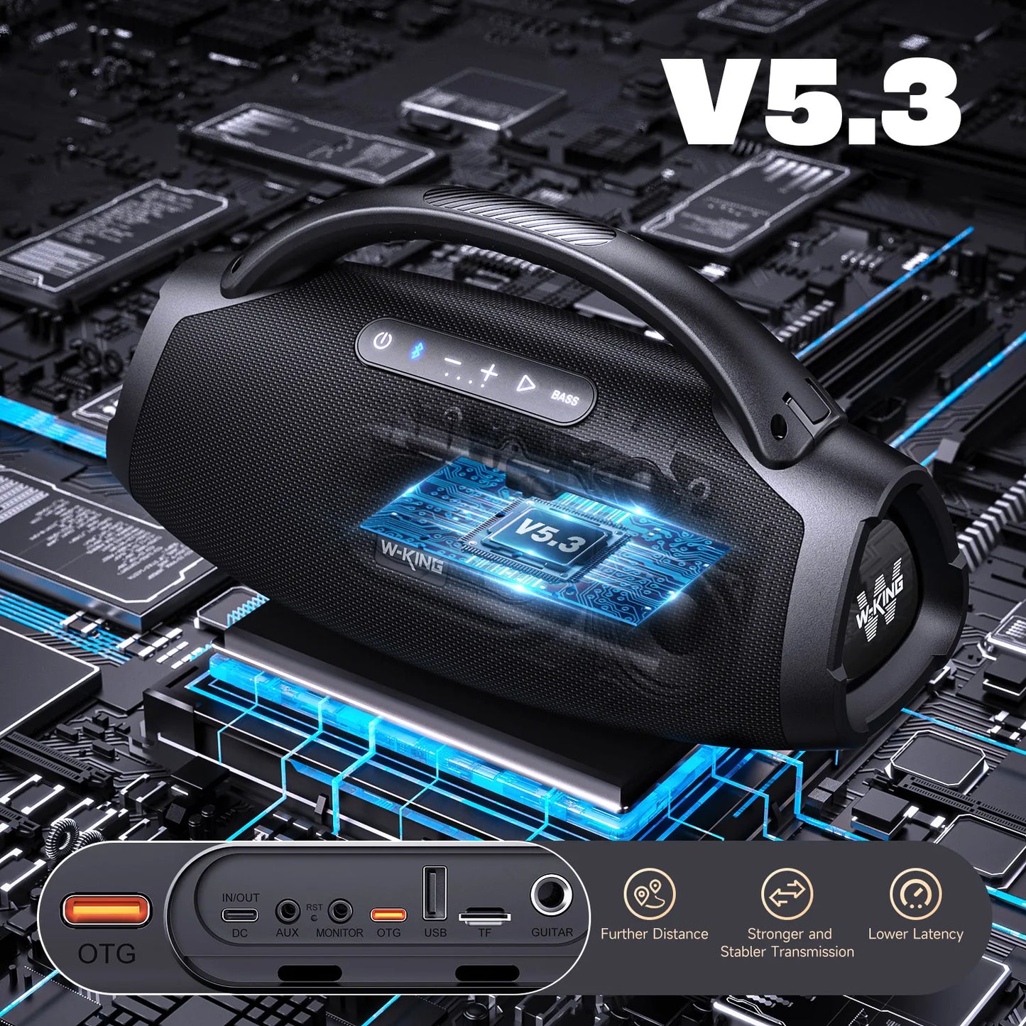 W-KING 200W RMS Portable Bluetooth Speakers,