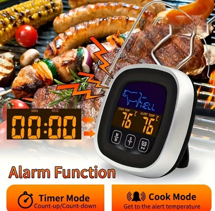 Digitale vleesthermometer met groot touchscreen -