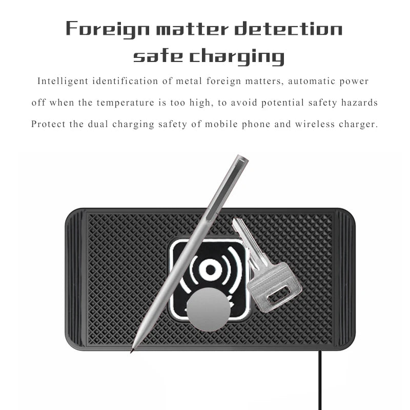 Wireless Car Charger Charging Pad 15w Non Slip Qi
