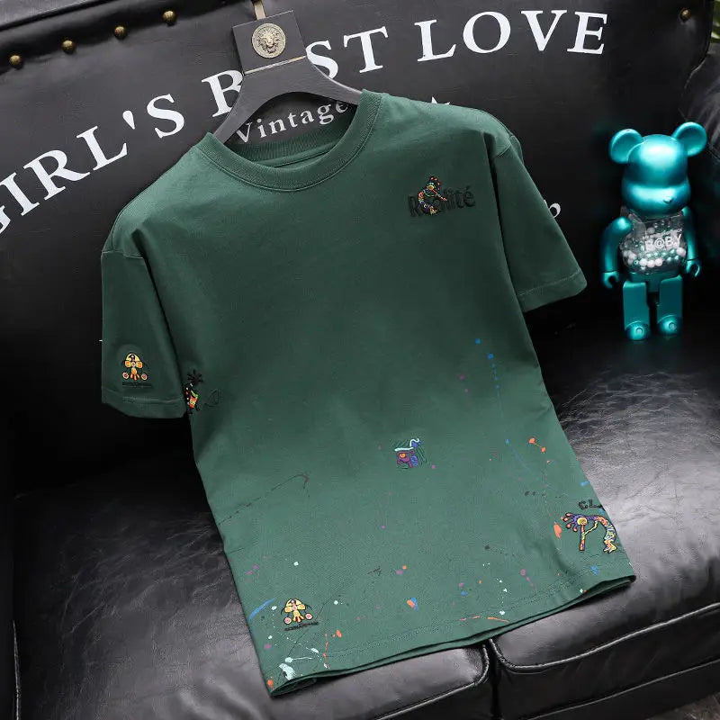 Top Embroidery Man Tee Shirts Katoen T Shirt for Men