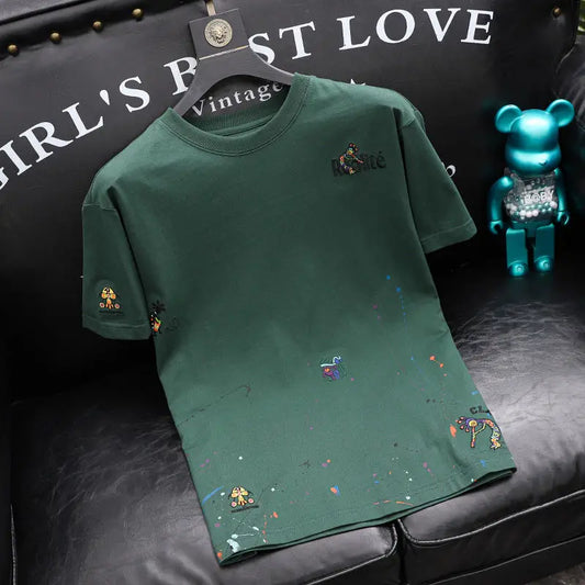 Top Embroidery Man Tee Shirts Katoen T Shirt for Men