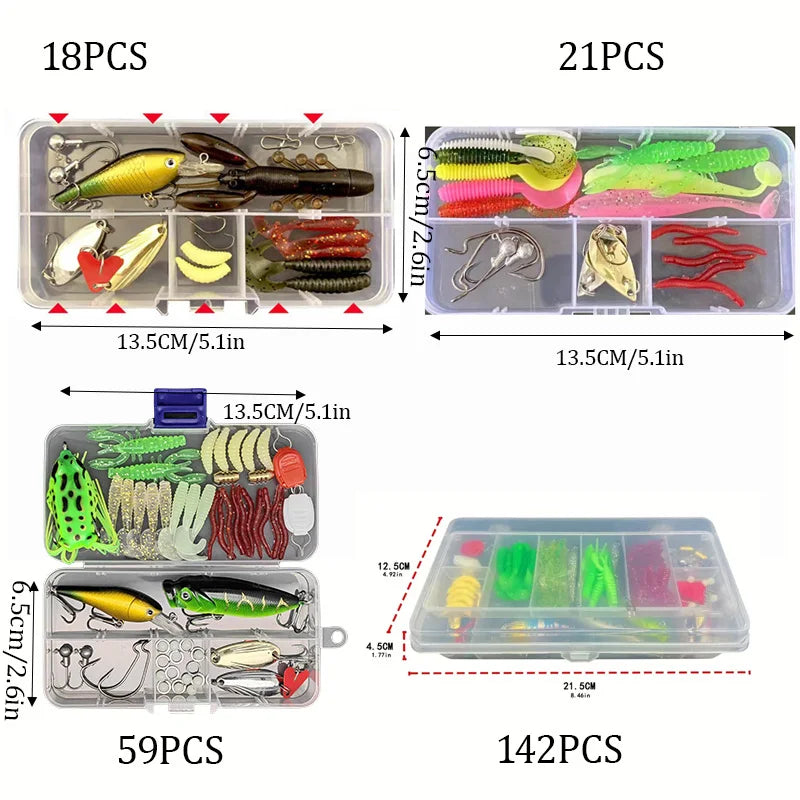 Fishing Lure Set 18/21/59/142pcs