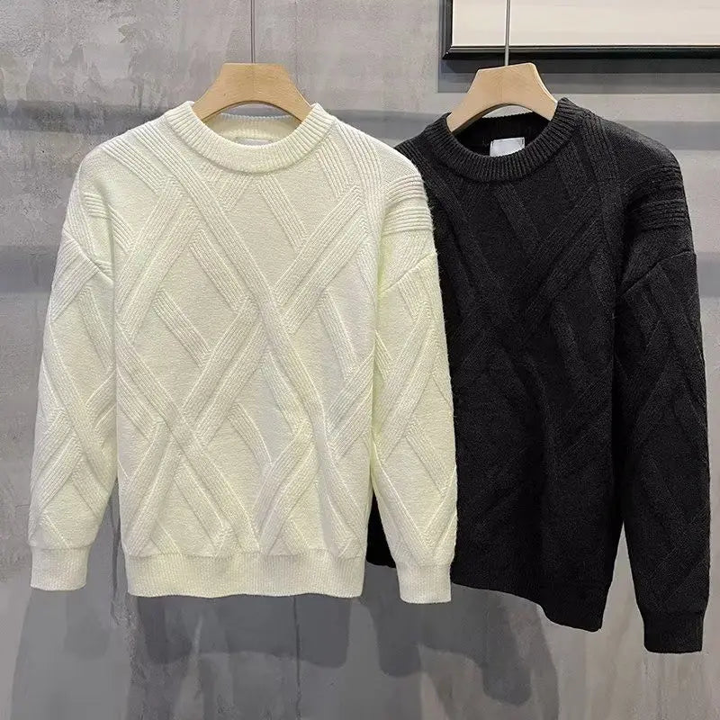 Sweater Men's Autumn and Winter Stripes Versatile New