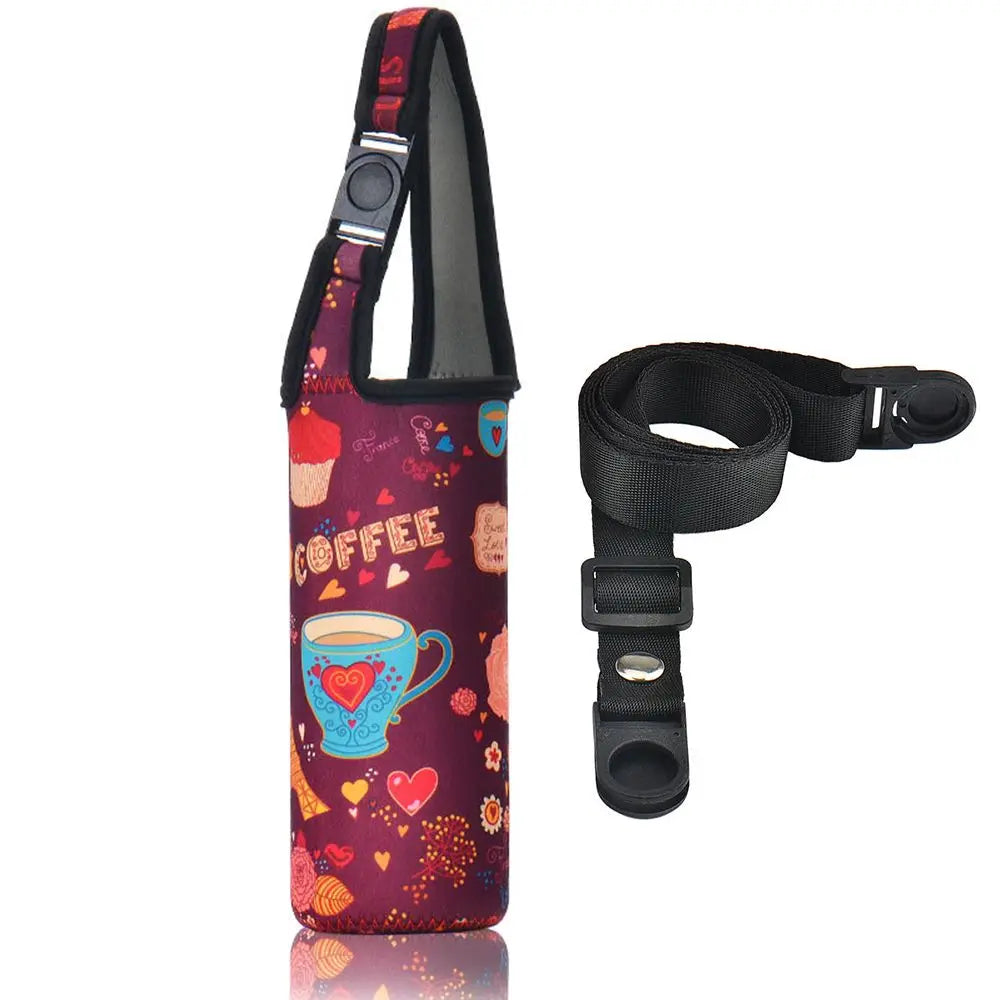1Pcs Sport Water Bottle Cover Case with Shoulder