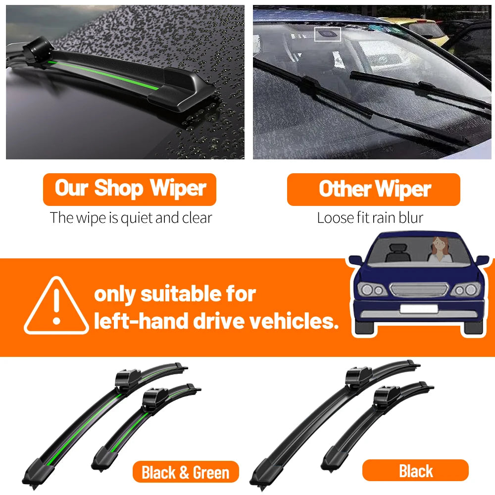 2 stuks voor Honda UR-V URV UR V 2017-2023 ruitenwisserbladen